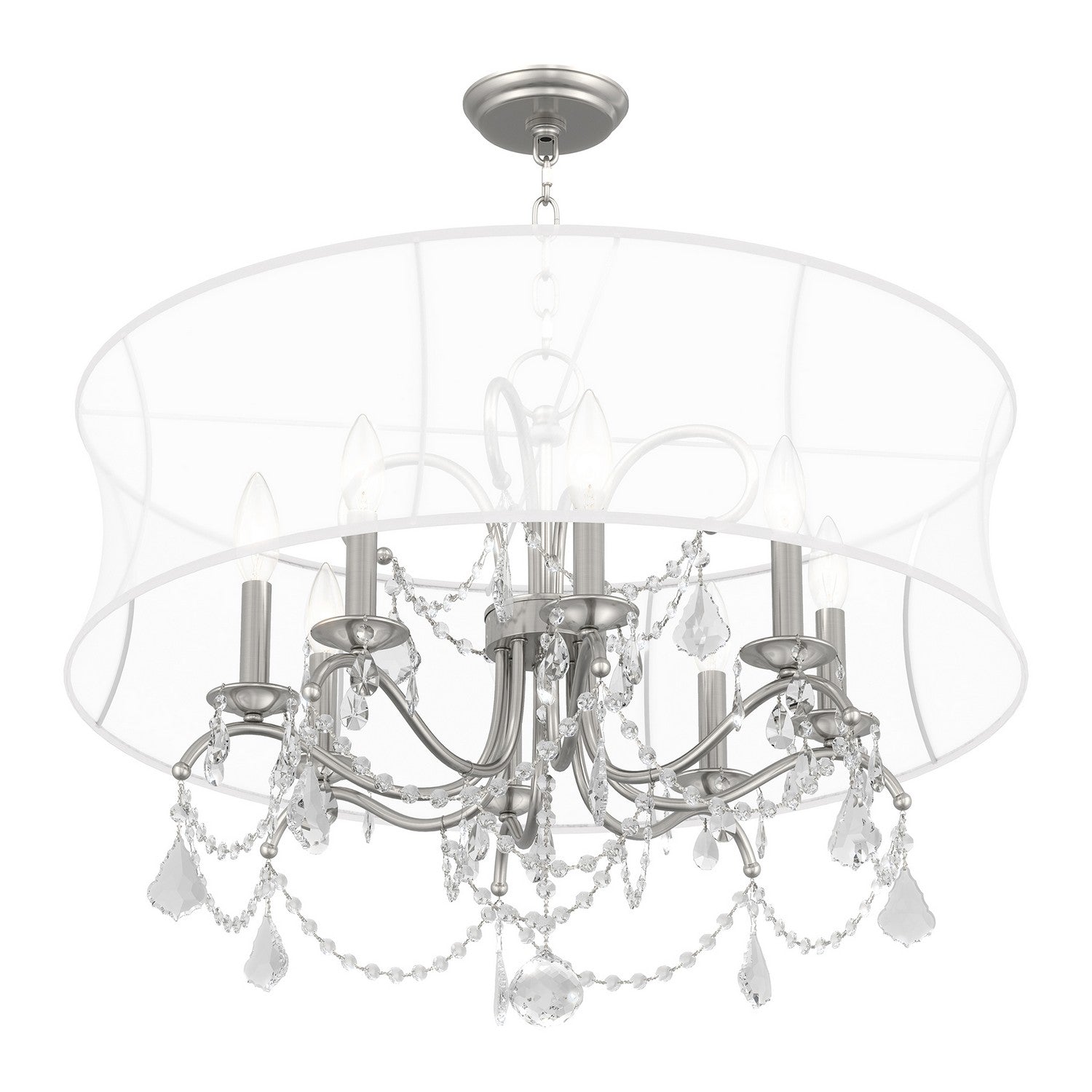 Livex Lighting - 6308-91 - Eight Light Chandelier - Newcastle - Brushed Nickel