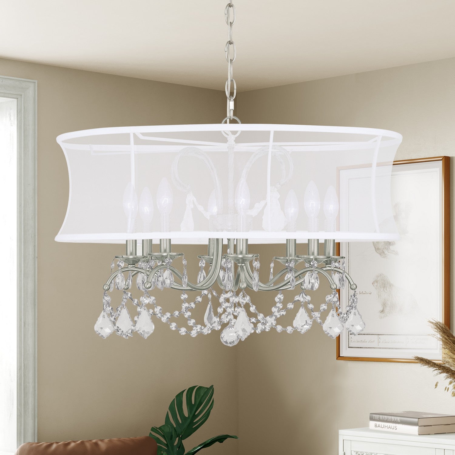 Livex Lighting - 6308-91 - Eight Light Chandelier - Newcastle - Brushed Nickel