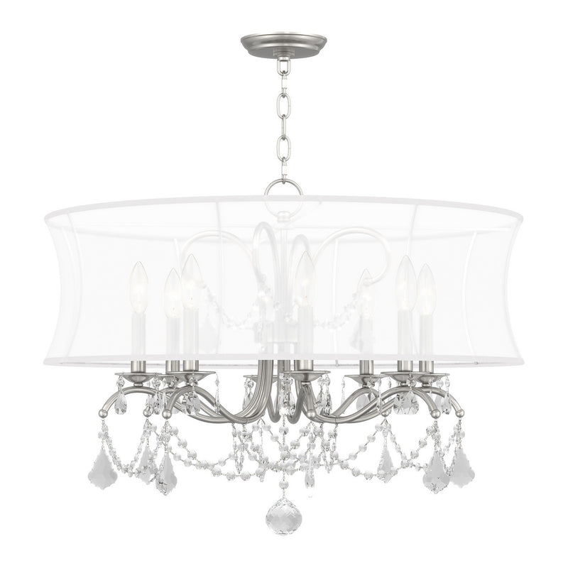 Livex Lighting - 6308-91 - Eight Light Chandelier - Newcastle - Brushed Nickel