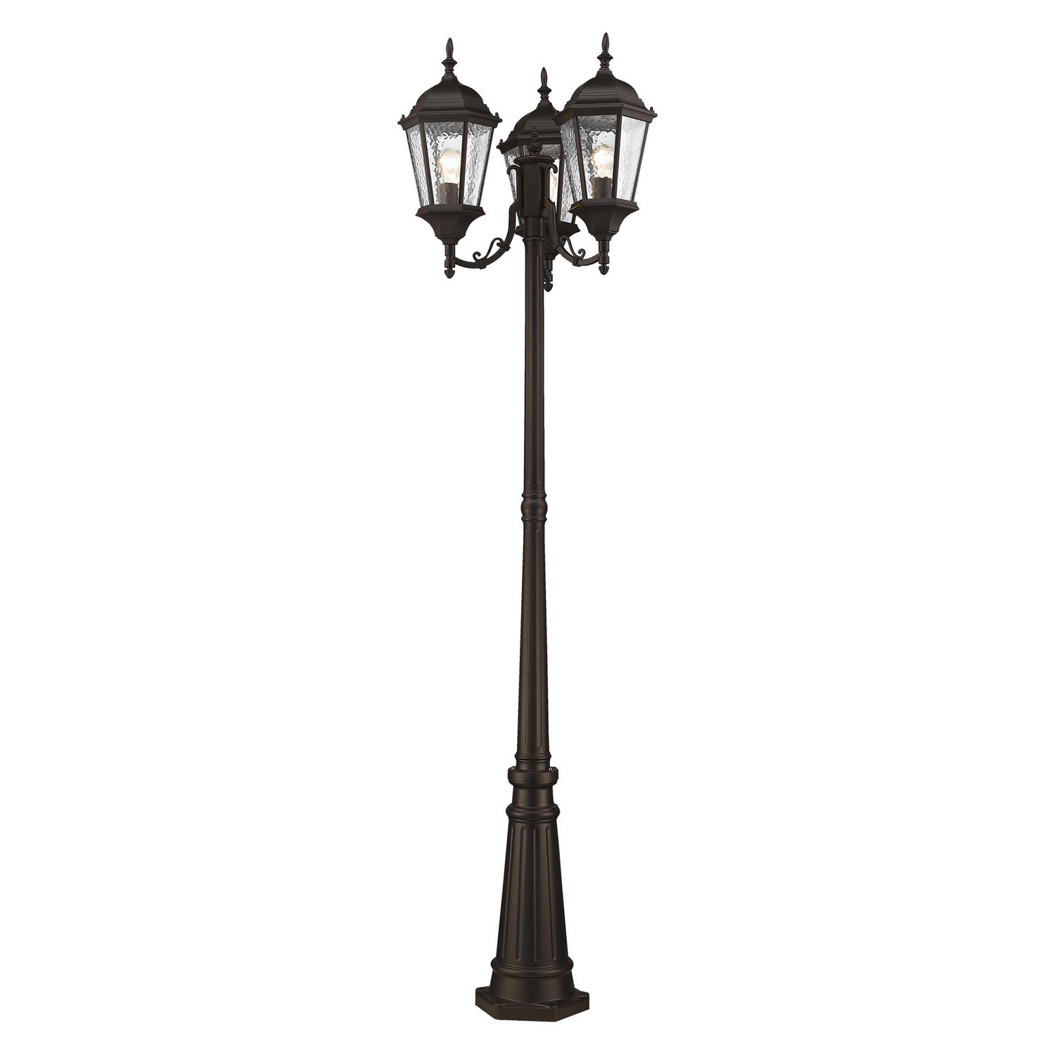 Livex Lighting - 7553-07 - Three Light Outdoor Post Mount - Hamilton - Bronze