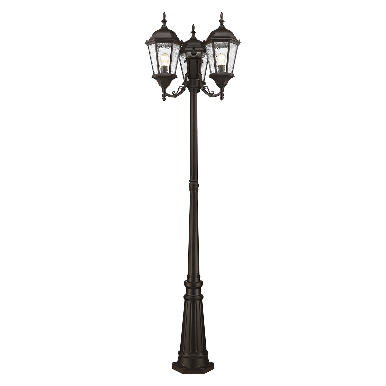 Livex Lighting - 7553-07 - Three Light Outdoor Post Mount - Hamilton - Bronze