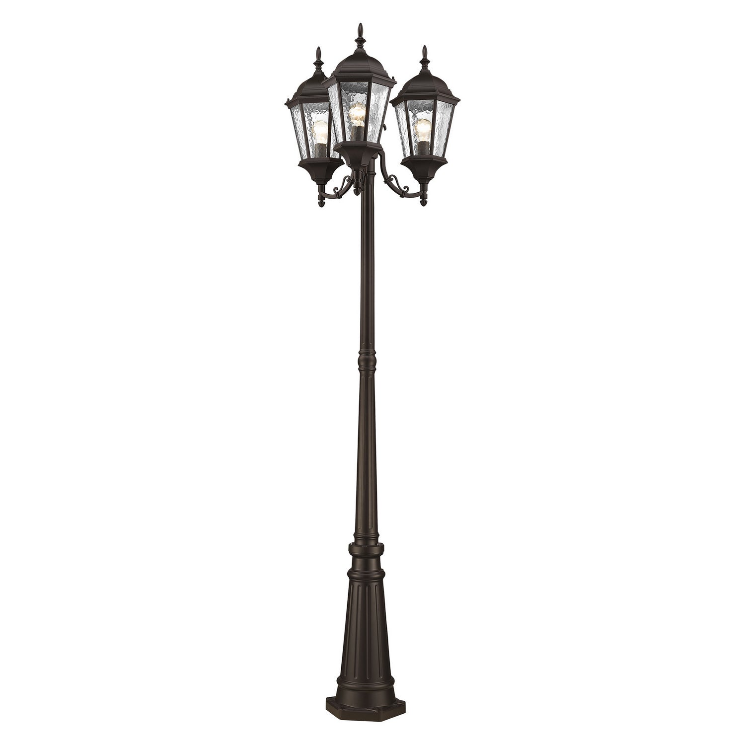 Livex Lighting - 7553-07 - Three Light Outdoor Post Mount - Hamilton - Bronze