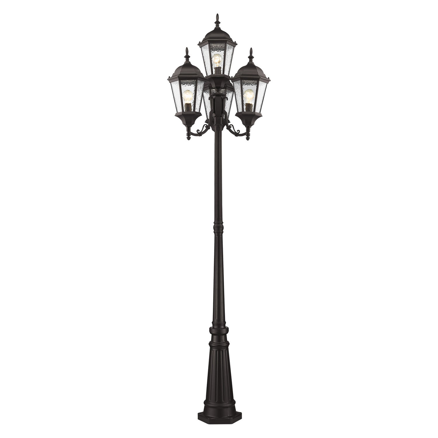 Livex Lighting - 7557-07 - Four Light Outdoor Post Mount - Hamilton - Bronze