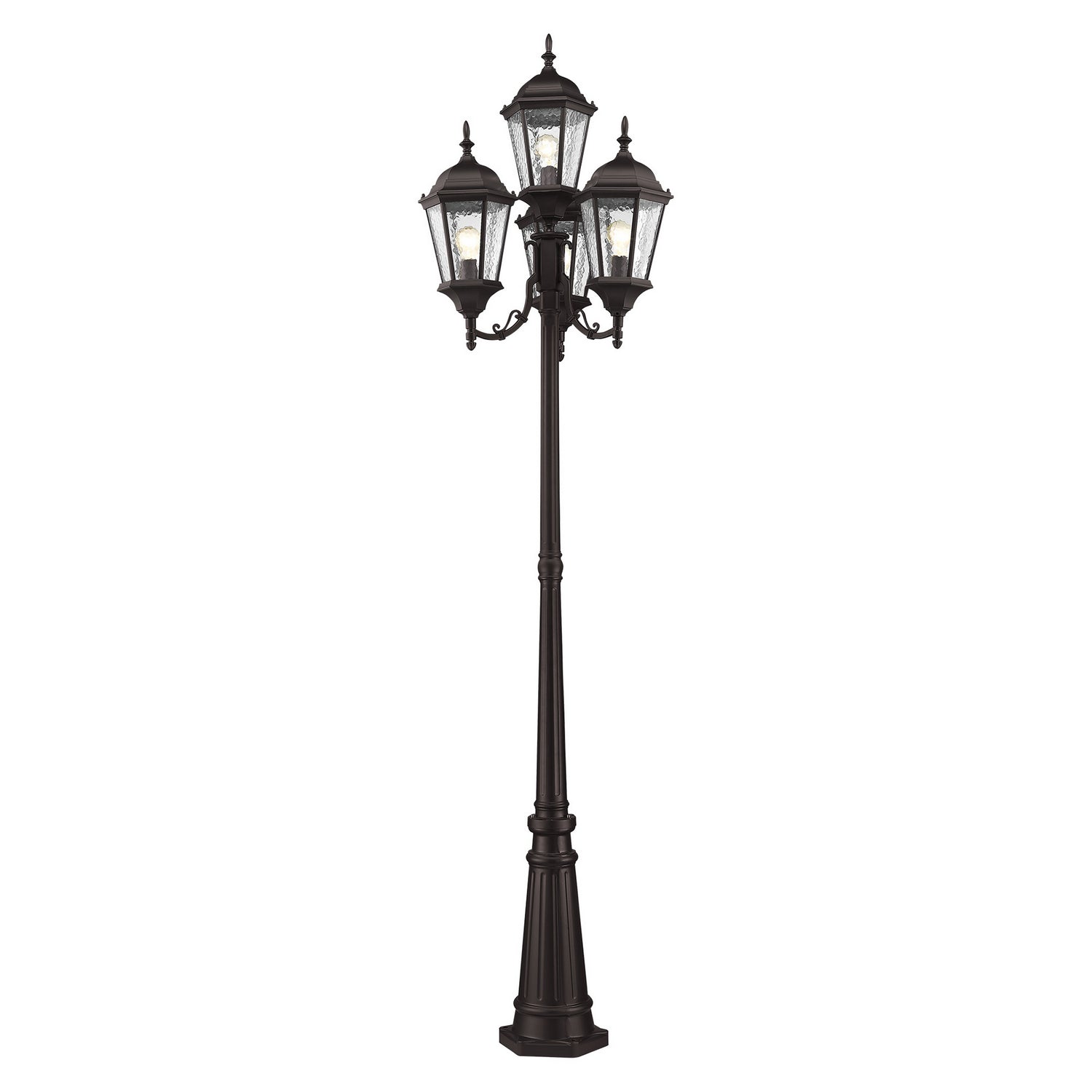 Livex Lighting - 7557-07 - Four Light Outdoor Post Mount - Hamilton - Bronze