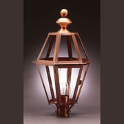 Northeast Lantern - 1623-AC-CIM-CLR - One Light Post Mount - Boston - Antique Copper