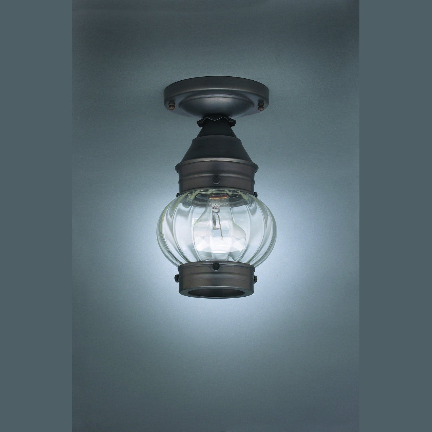 Northeast Lantern - 2014-DB-MED-OPT - One Light Flush Mount - Cageless Onion - Dark Brass