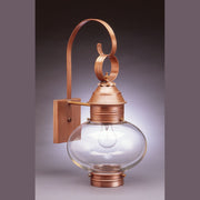 Northeast Lantern - 2041-AB-MED-CLR - One Light Wall Mount - Cageless Onion - Antique Brass