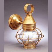 Northeast Lantern - 2515-AB-MED-CLR-NS - One Light Wall Mount - Onion - Antique Brass
