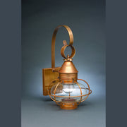 Northeast Lantern - 2521-AB-MED-CLR - One Light Wall Mount - Onion - Antique Brass