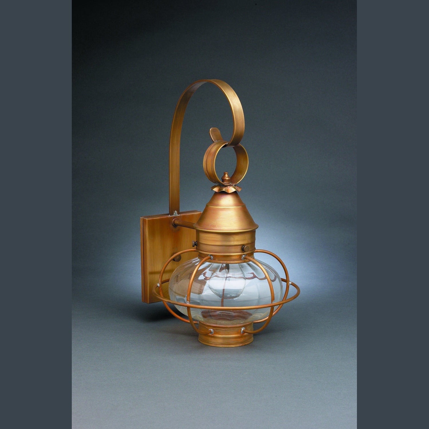 Northeast Lantern - 2521-AB-MED-OPT - One Light Wall Mount - Onion - Antique Brass