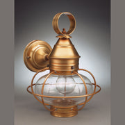 Northeast Lantern - 2525-AB-MED-CLR-NS - One Light Wall Mount - Onion - Antique Brass