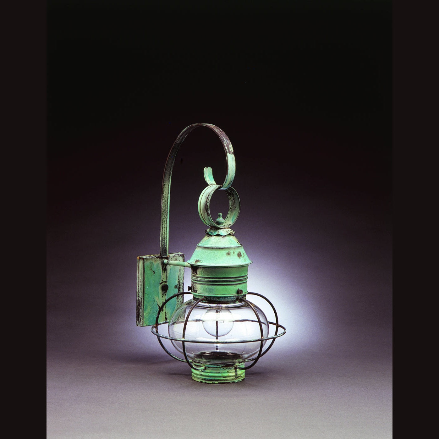 Northeast Lantern - 2531-VG-MED-CLR - One Light Wall Mount - Onion - Verdi Gris