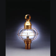 Northeast Lantern - 2543-AB-MED-CLR - One Light Post Mount - Onion - Antique Brass