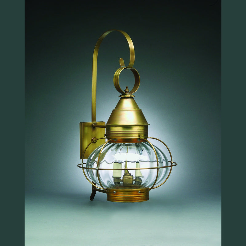 Northeast Lantern - 2571-AB-LT2-OPT - Two Light Wall Mount - Onion - Antique Brass