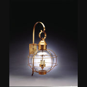 Northeast Lantern - 2851-AB-LT3-CLR - Three Light Wall Mount - Round Onion - Antique Brass