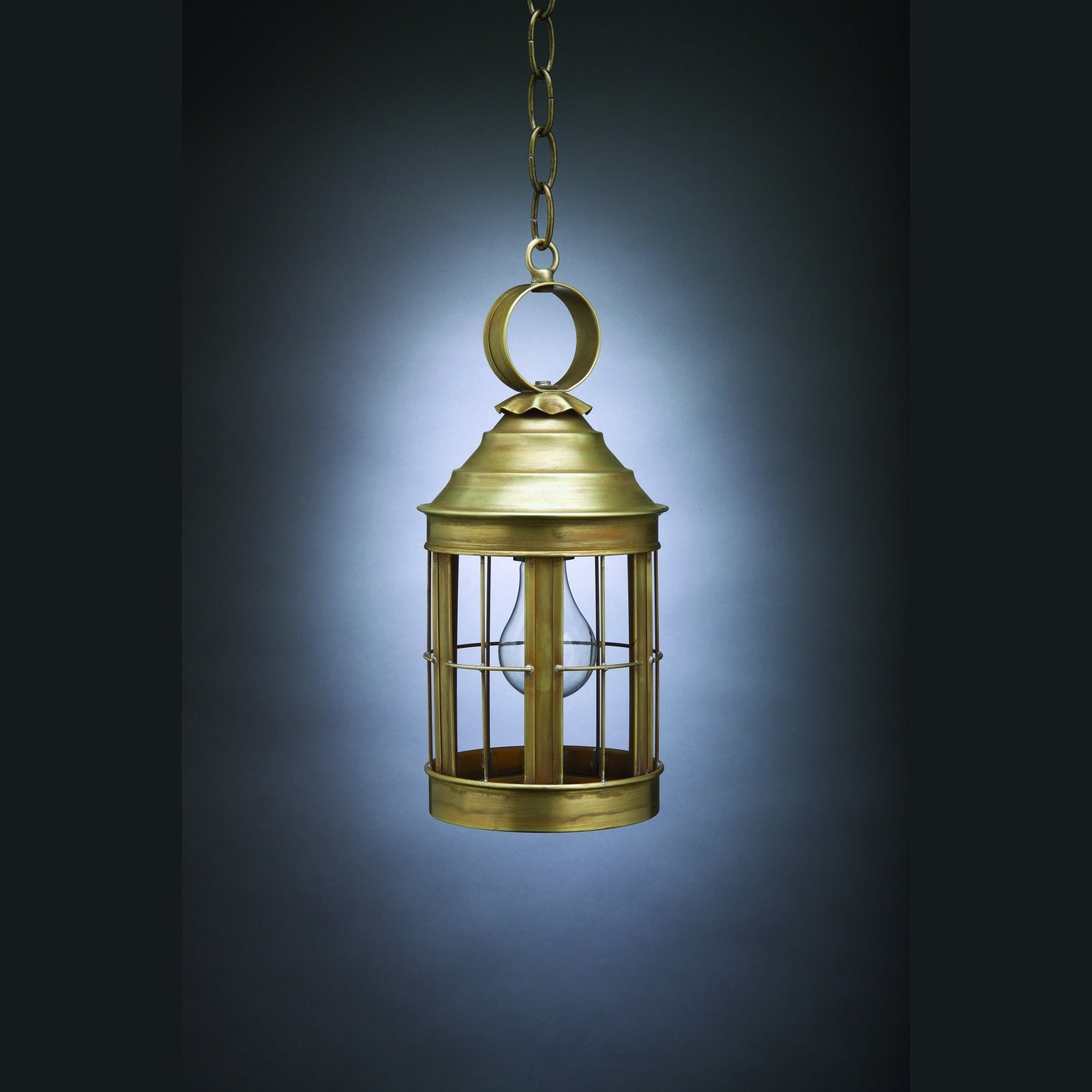Northeast Lantern - 3312-AB-MED-CLR - One Light Hanging Lantern - Heal - Antique Brass