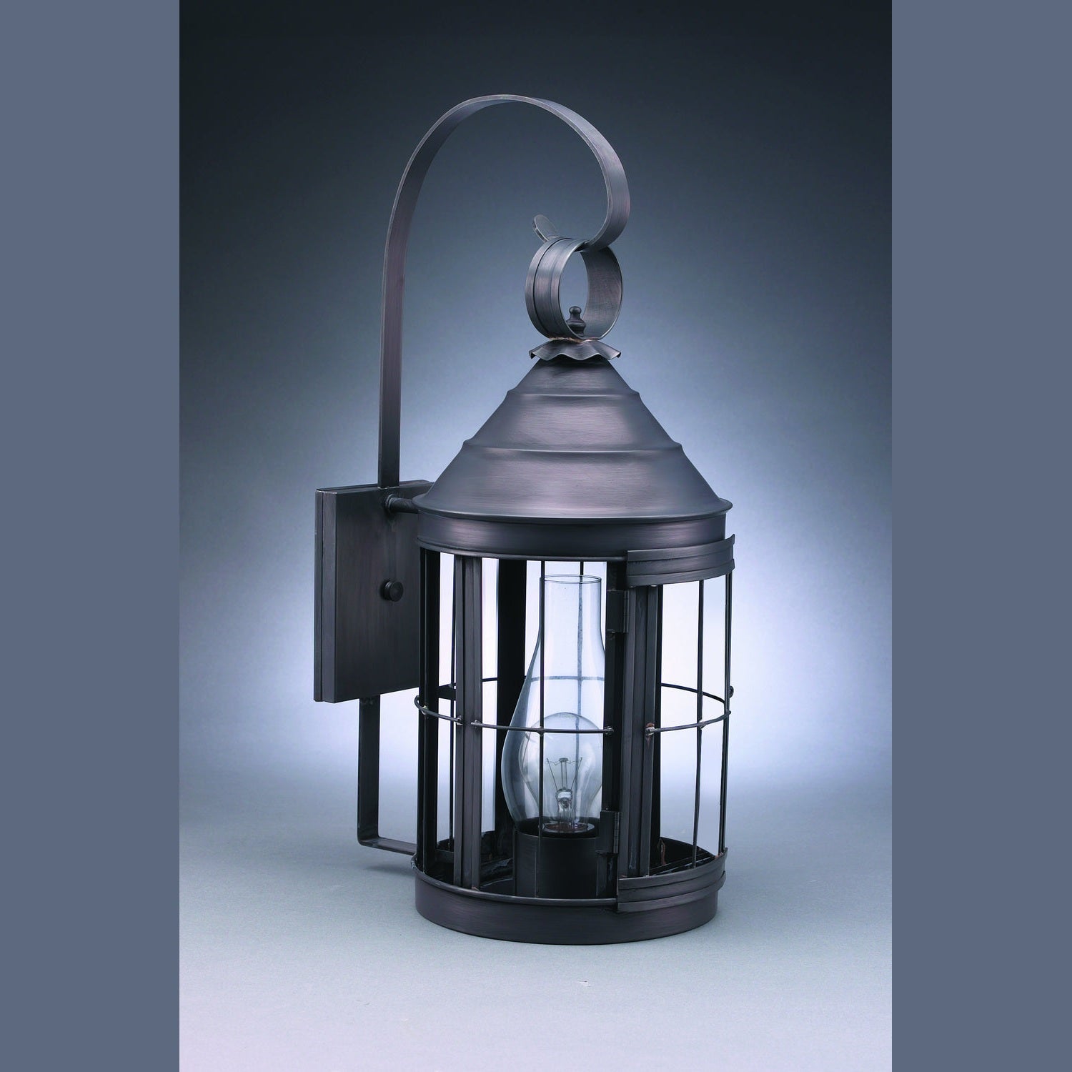 Northeast Lantern - 3337-DB-CIM-CLR - One Light Wall Mount - Heal - Dark Brass