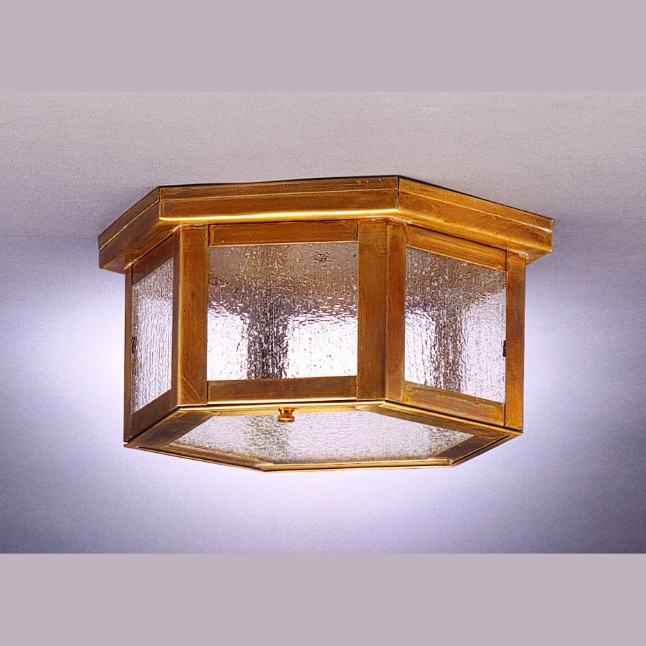 Northeast Lantern - 4504-AB-MED-SMG - One Light Flush Mount - Flush Mount - Antique Brass