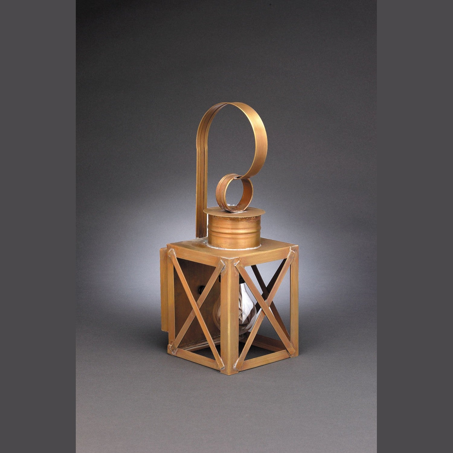 Northeast Lantern - 5011-AB-MED-CLR - One Light Wall Mount - Suffolk - Antique Brass
