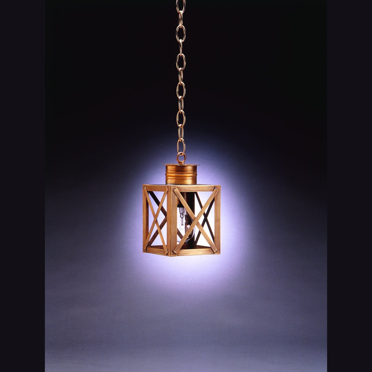 Northeast Lantern - 5012-AB-MED-CLR - One Light Hanging Lantern - Suffolk - Antique Brass