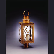 Northeast Lantern - 5053-AB-LT3-CLR - Three Light Post Mount - Suffolk - Antique Brass
