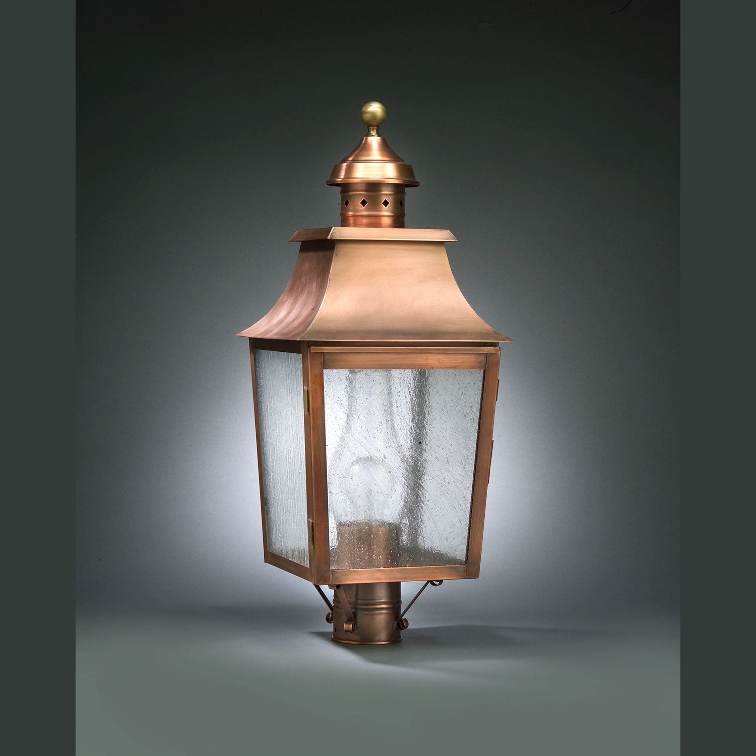 Northeast Lantern - 5543-AC-CIM-SMG - One Light Post Mount - Sharon - Antique Copper