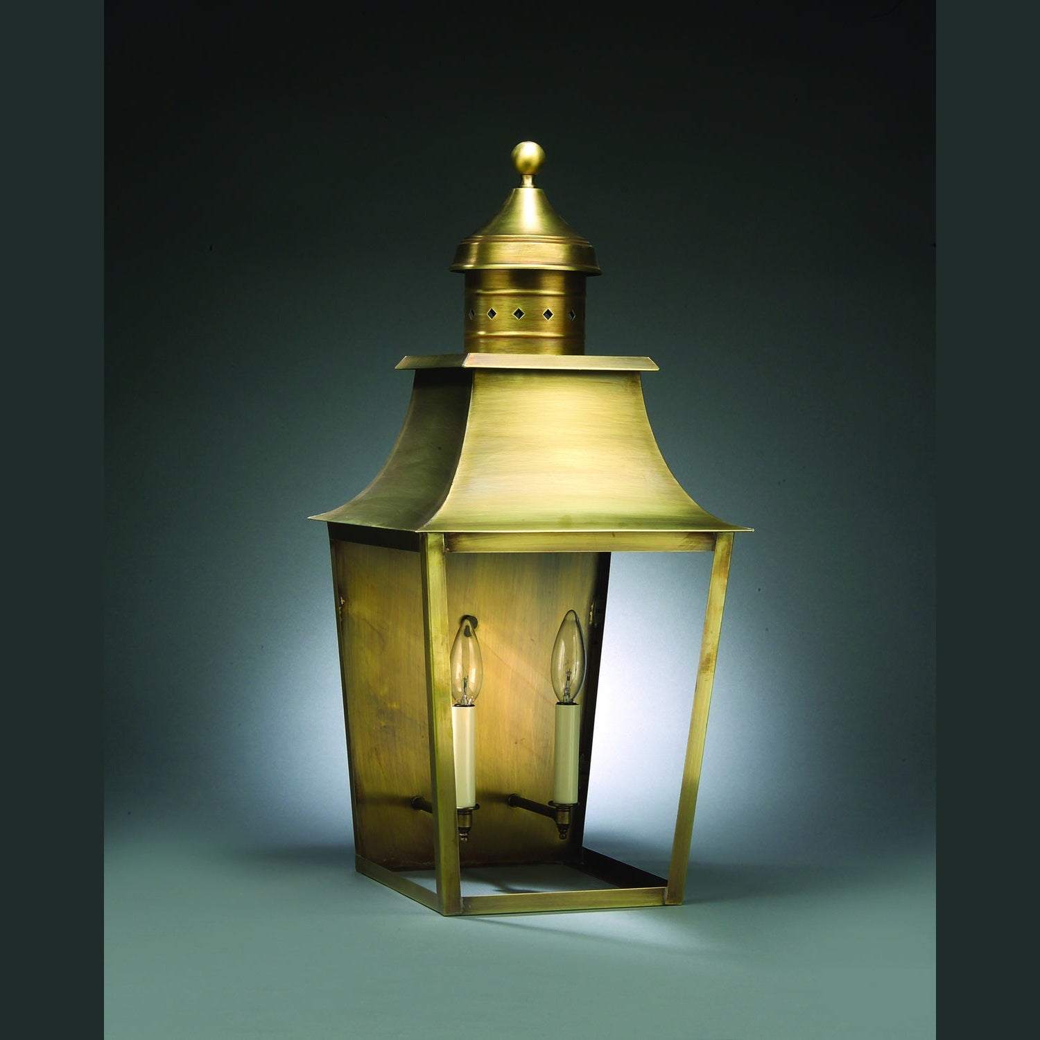 Northeast Lantern - 5551-AB-LT2-CLR - Two Light Wall Mount - Sharon - Antique Brass
