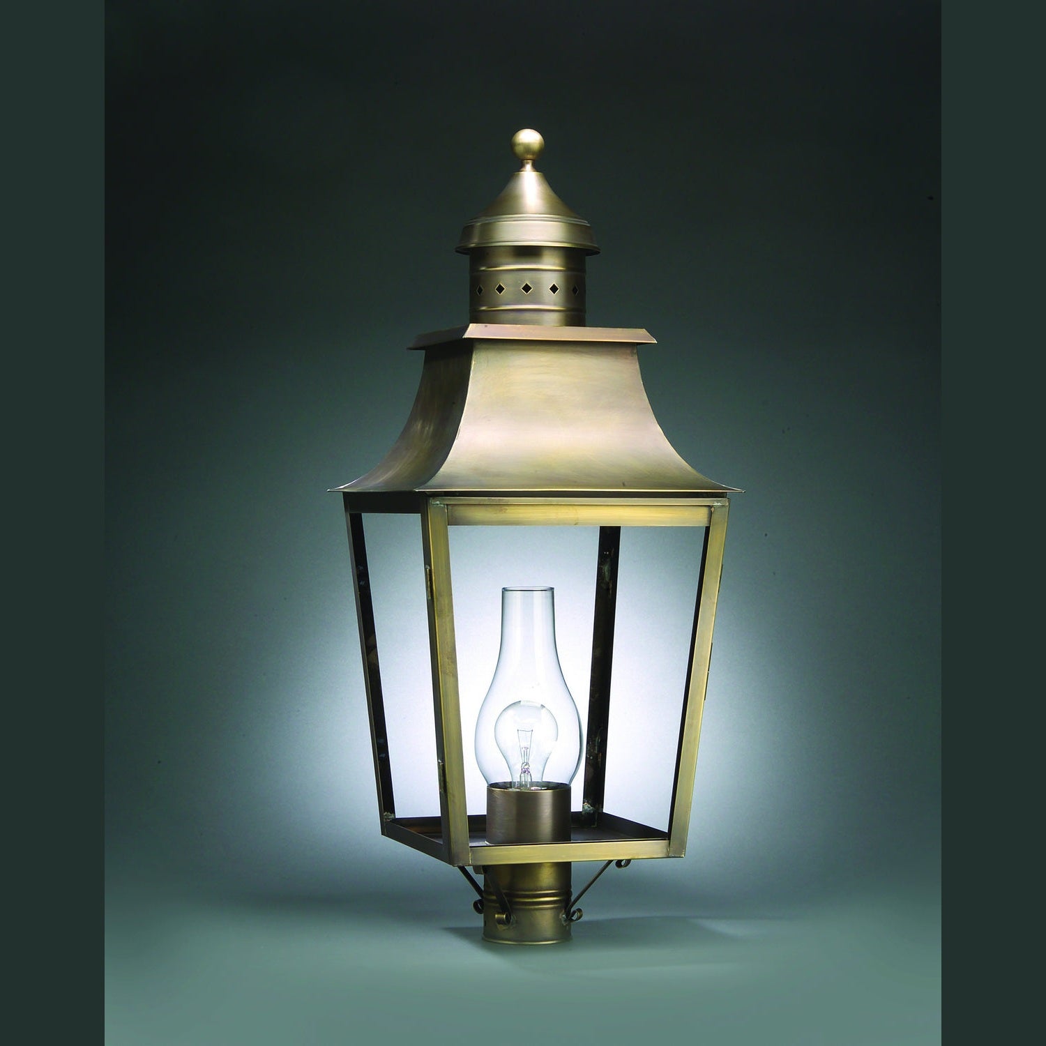 Northeast Lantern - 5553-DAB-CIM-CLR - One Light Post Mount - Sharon - Dark Antique Brass