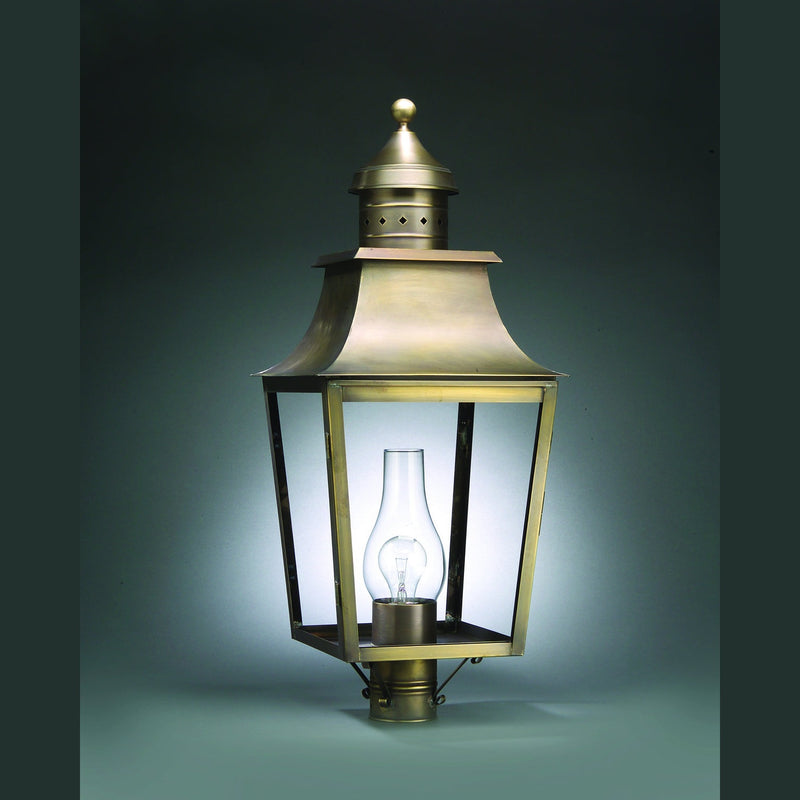 Northeast Lantern - 5553-DAB-CIM-CLR - One Light Post Mount - Sharon - Dark Antique Brass