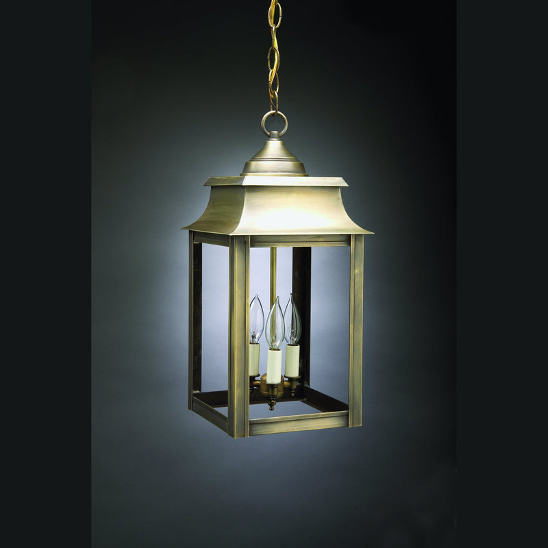 Northeast Lantern - 5632-AB-LT3-CLR - Three Light Hanging Lantern - Concord - Antique Brass
