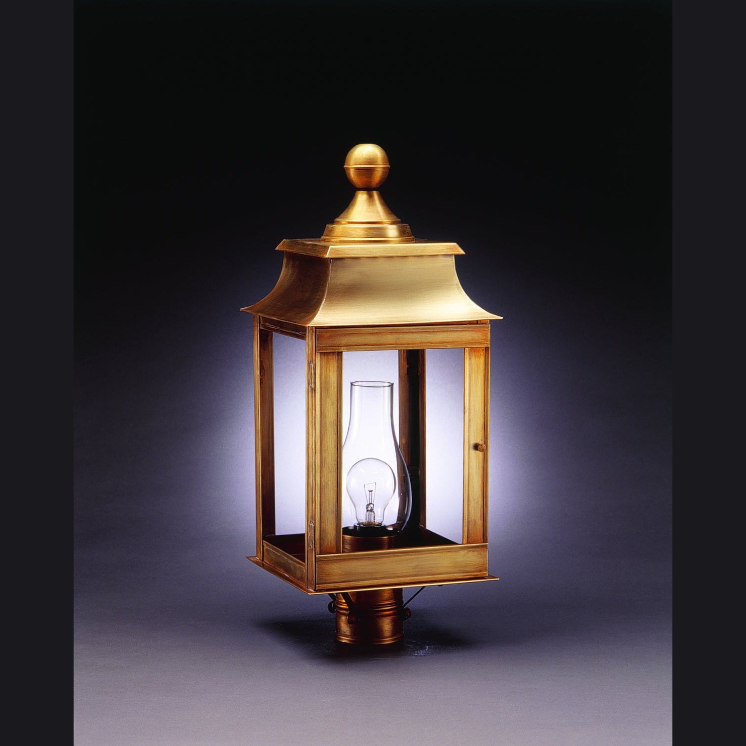 Northeast Lantern - 5633-AB-CIM-CLR - One Light Post Mount - Concord - Antique Brass