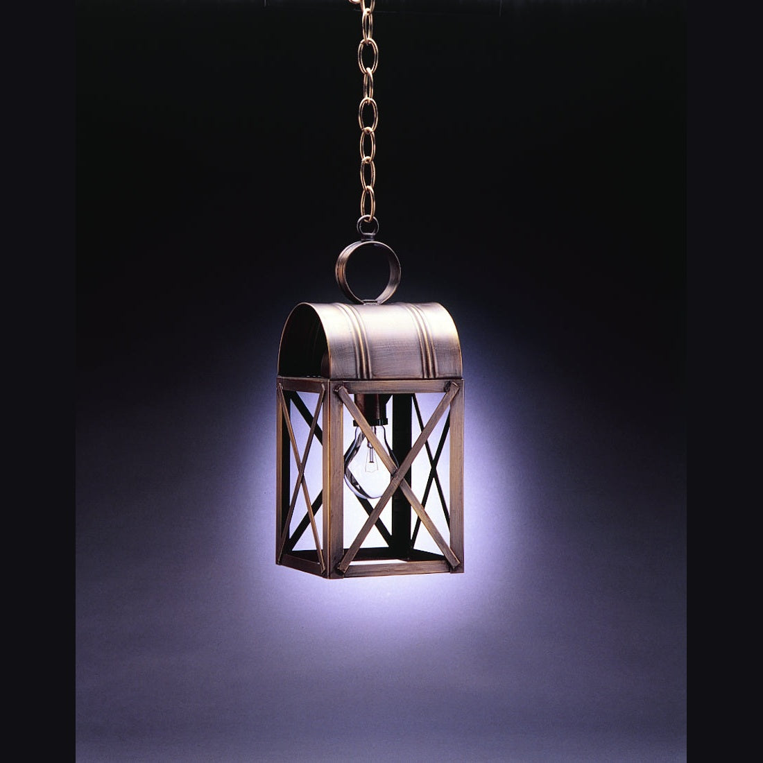 Northeast Lantern - 6032-DB-MED-CLR - One Light Hanging Lantern - Adams - Dark Brass