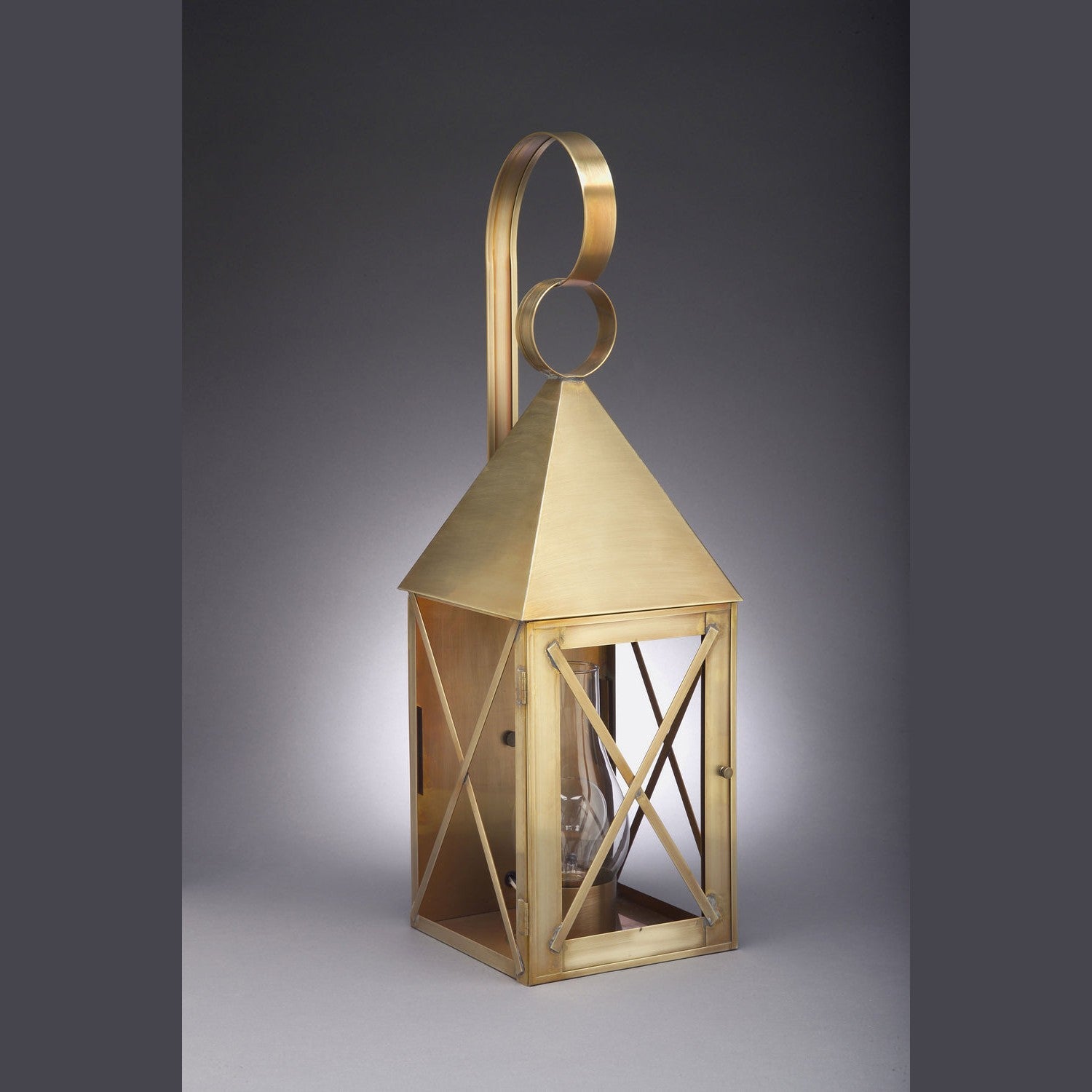 Northeast Lantern - 7051-AB-CIM-CLR - One Light Wall Mount - York - Antique Brass