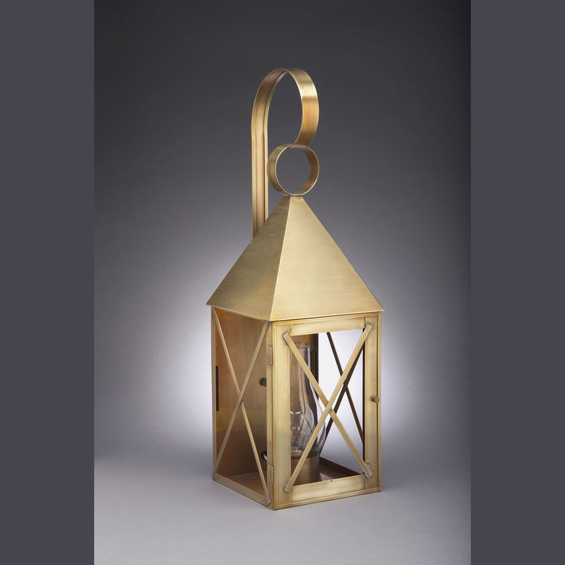 Northeast Lantern - 7051-AB-CIM-CLR - One Light Wall Mount - York - Antique Brass