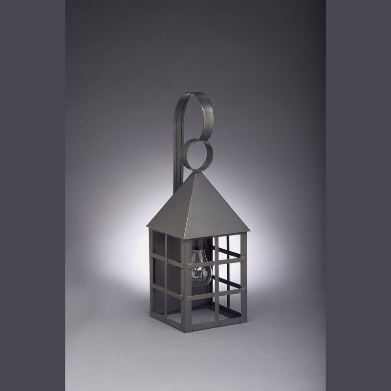 Northeast Lantern - 7131-DB-MED-CLR - One Light Wall Mount - York - Dark Brass