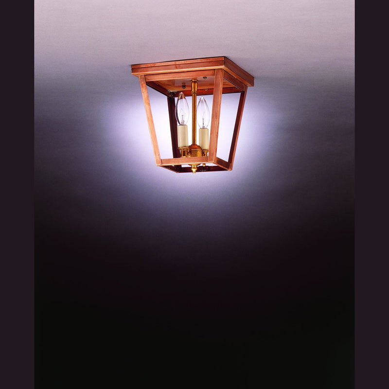 Northeast Lantern - 7324-AC-LT2-CLR - Two Light Flush Mount - Flush Mount - Antique Copper