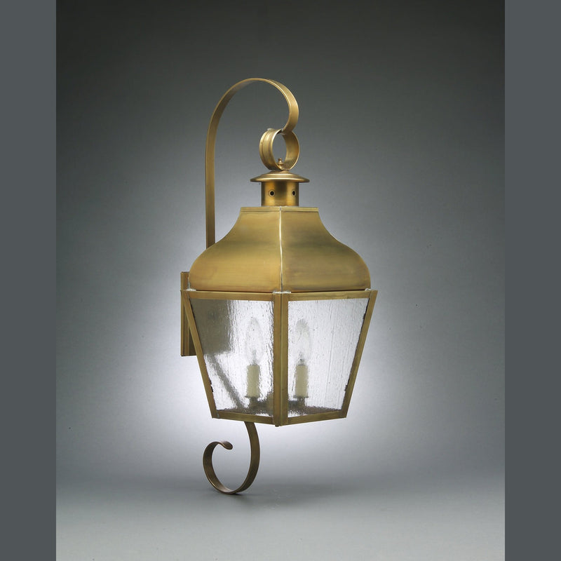 Northeast Lantern - 7638-AB-LT2-SMG - Two Light Wall Mount - Stanfield - Antique Brass