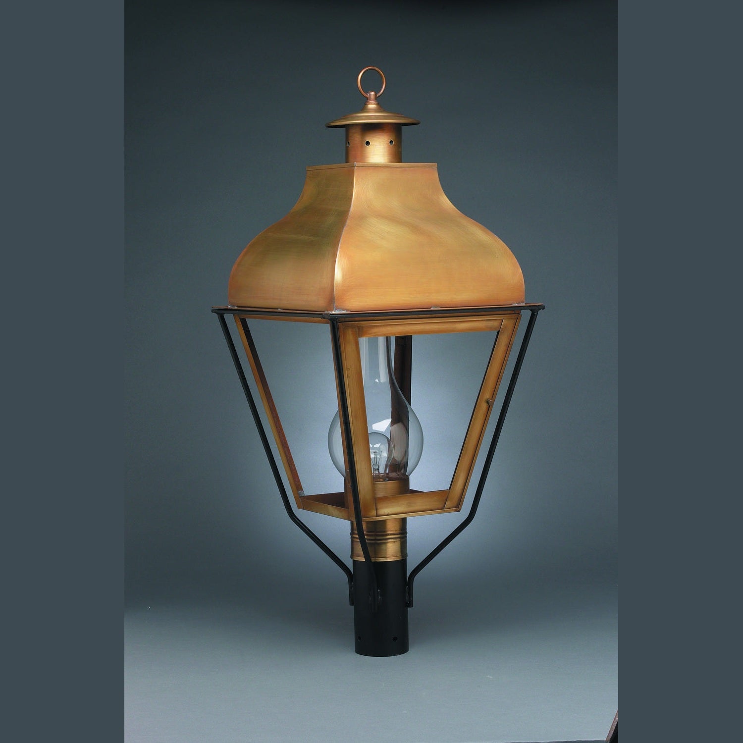Northeast Lantern - 7653-AB-CIM-CLR - One Light Post Mount - Stanfield - Antique Brass