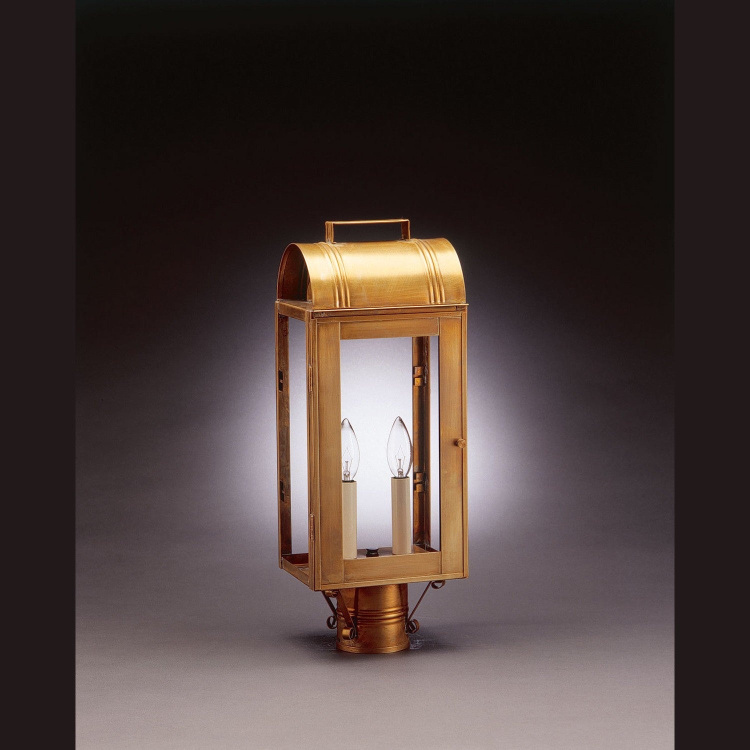 Northeast Lantern - 8033-AB-LT2-CLR - Two Light Post Mount - Livery - Antique Brass