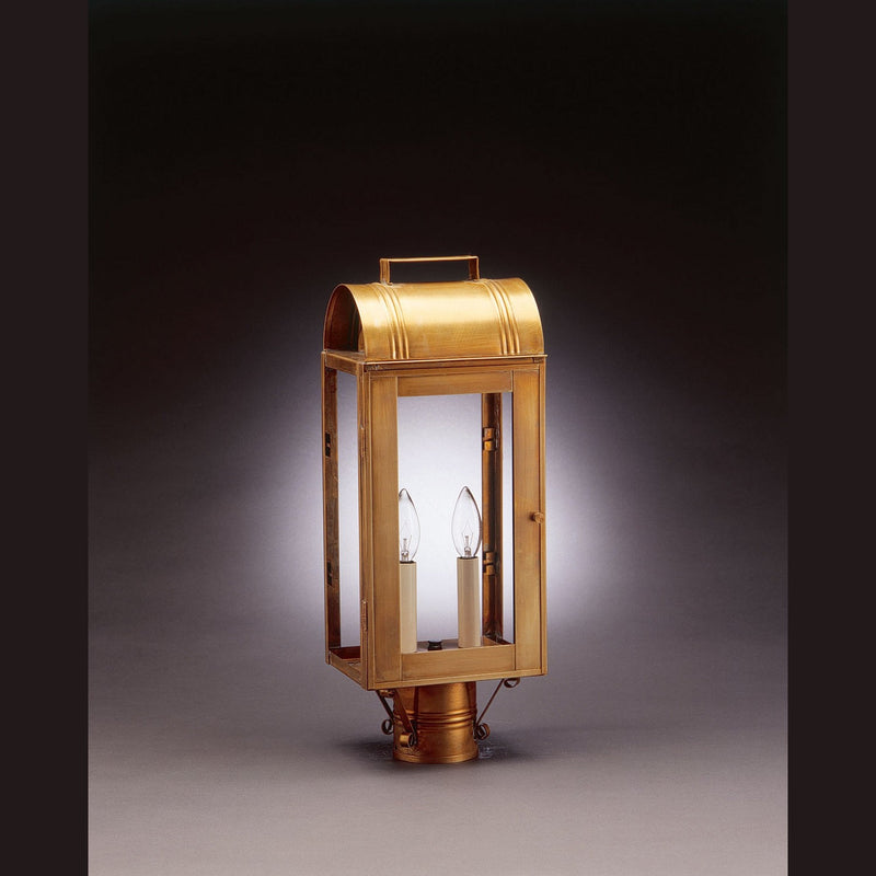 Northeast Lantern - 8033-AB-LT2-CLR - Two Light Post Mount - Livery - Antique Brass