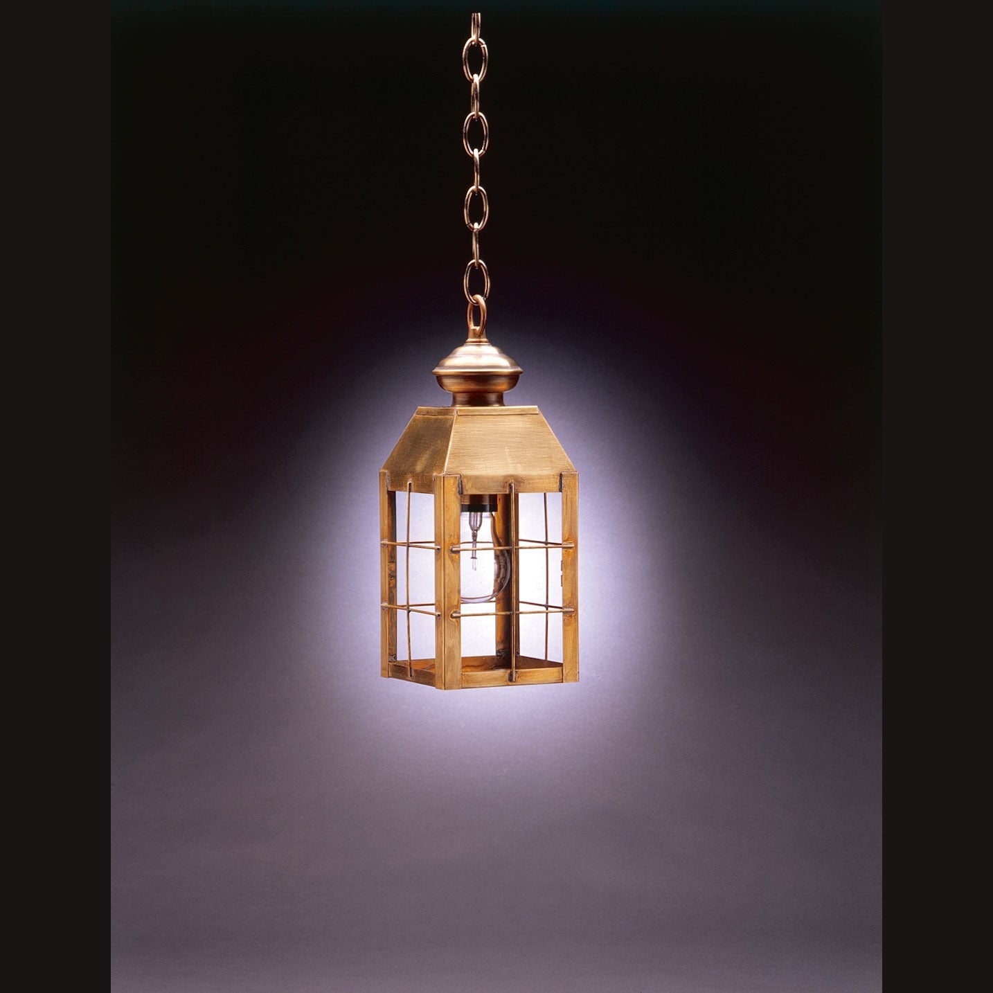 Northeast Lantern - 8312-AB-MED-CLR - One Light Hanging Lantern - Woodcliffe - Antique Brass