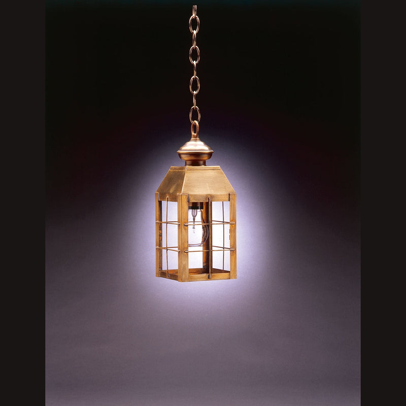 Northeast Lantern - 8312-AB-MED-CLR - One Light Hanging Lantern - Woodcliffe - Antique Brass