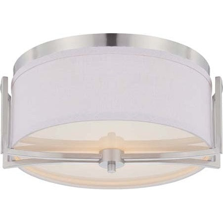 Nuvo Lighting - 60-4761 - Two Light Flush Mount - Gemini - Brushed Nickel