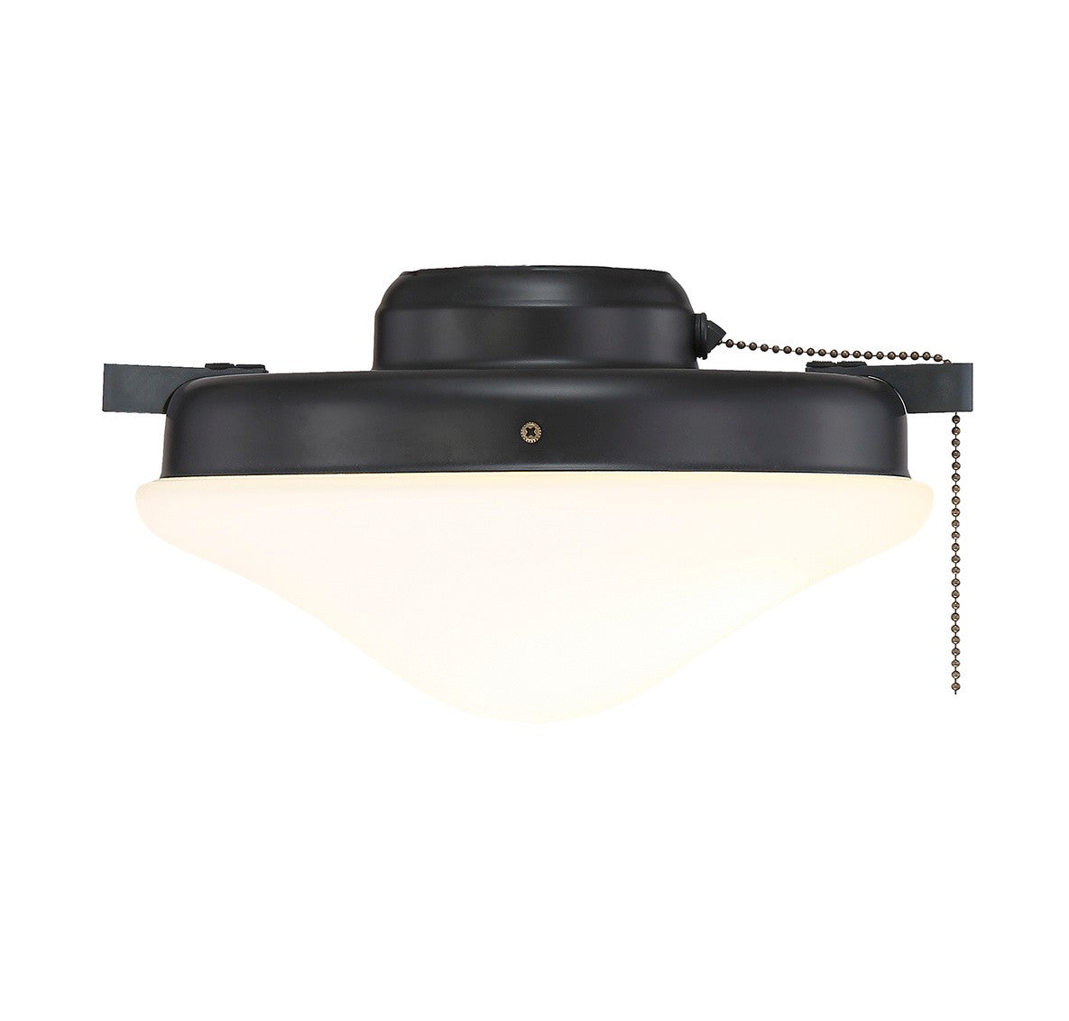 Meridian - M2027MBK - Two Light Fan Light Kit - Crimson - Matte Black