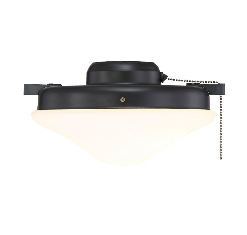 Meridian - M2027MBK - Two Light Fan Light Kit - Crimson - Matte Black