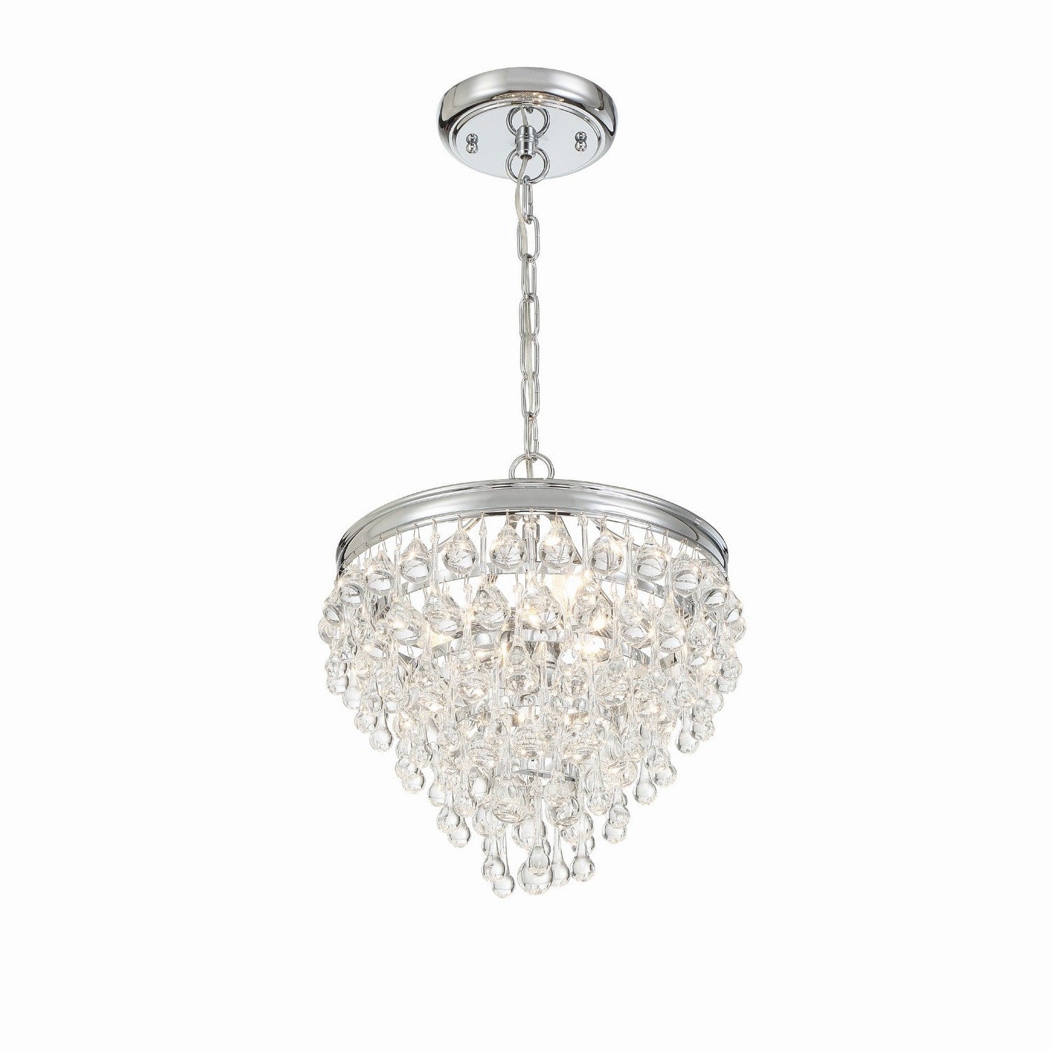 Crystorama - 130-CH - Three Light Mini Chandelier - Calypso - Polished Chrome