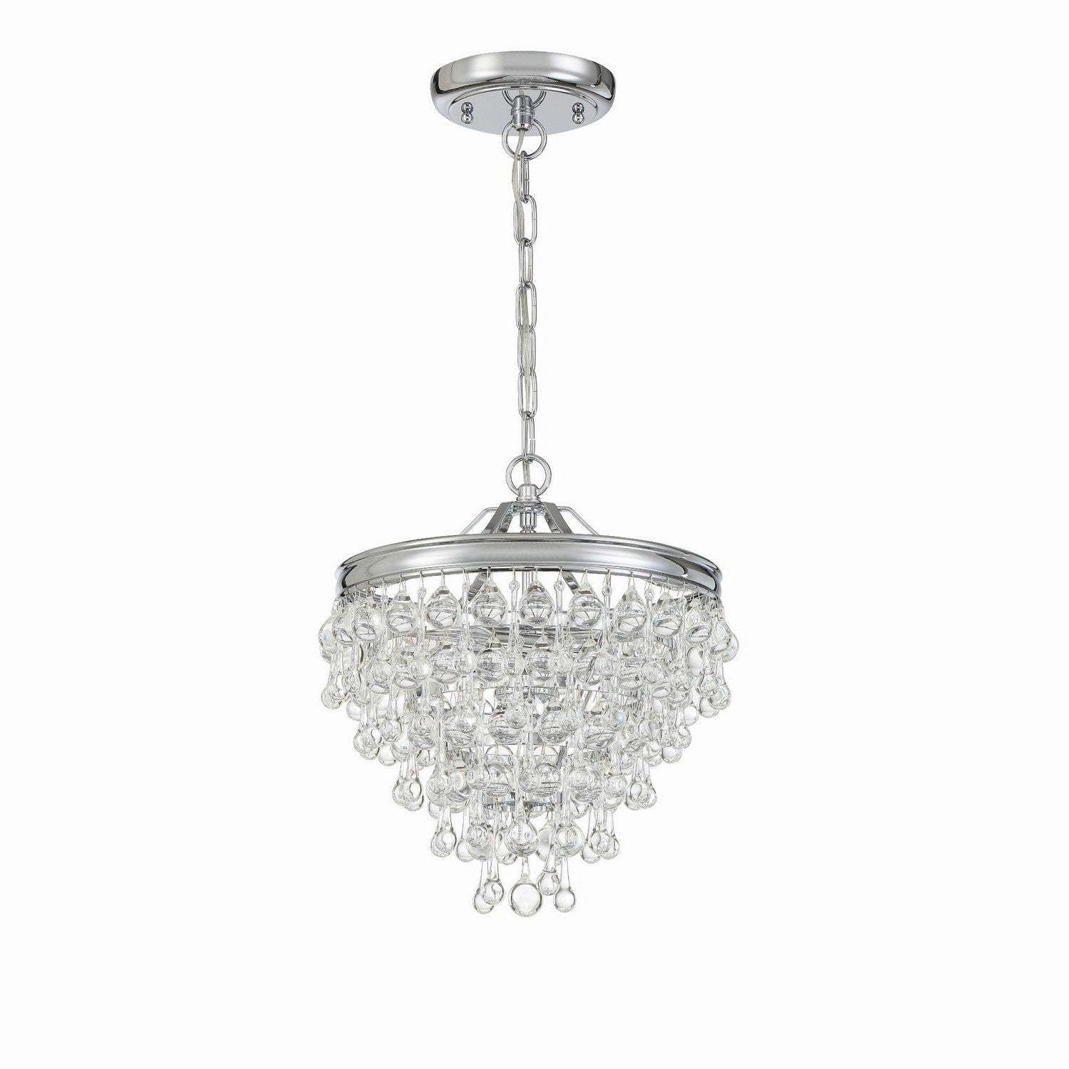 Crystorama - 130-CH - Three Light Mini Chandelier - Calypso - Polished Chrome
