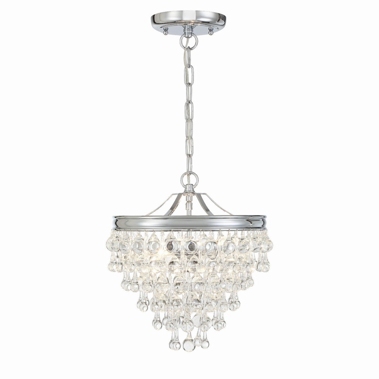 Crystorama - 130-CH - Three Light Mini Chandelier - Calypso - Polished Chrome