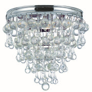 Crystorama - 135-CH - Three Light Flush Mount - Calypso - Polished Chrome