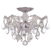 Crystorama - 4430-CH-CL-MWP - Three Light Semi Flush Mount - Maria Theresa - Polished Chrome